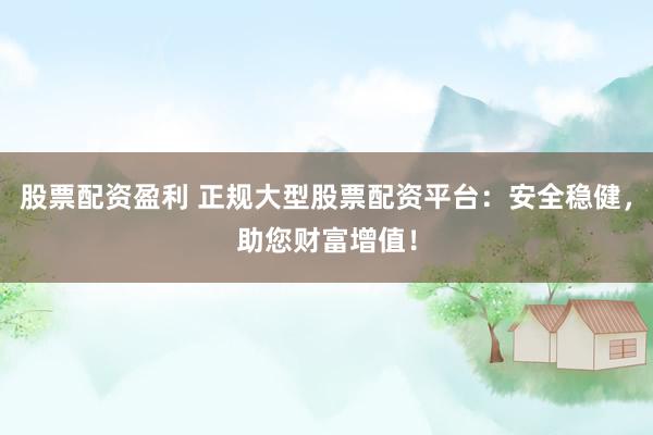 股票配资盈利 正规大型股票配资平台：安全稳健，助您财富增值！