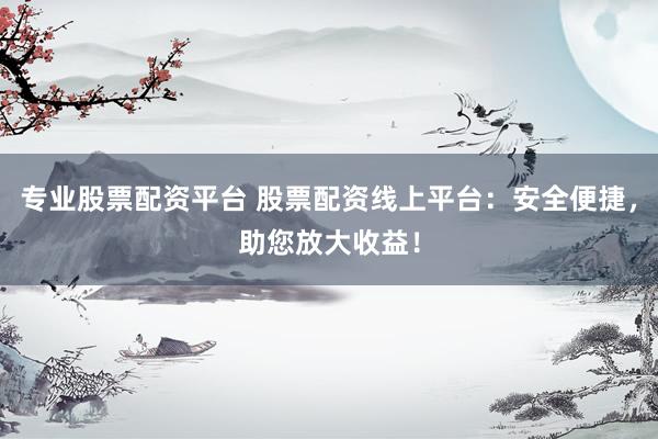 专业股票配资平台 股票配资线上平台：安全便捷，助您放大收益！