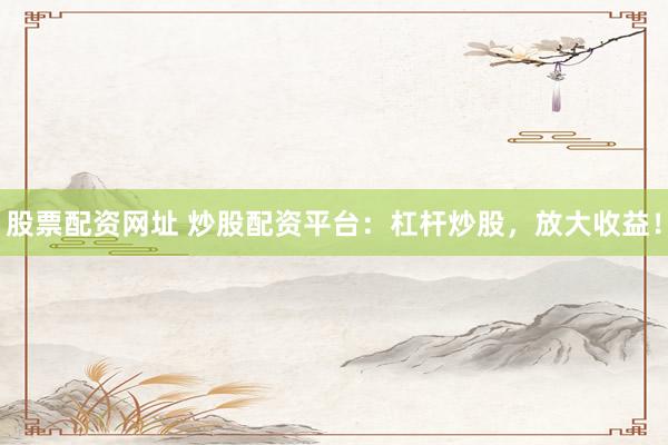 股票配资网址 炒股配资平台：杠杆炒股，放大收益！