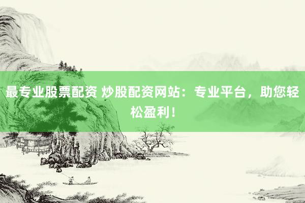 最专业股票配资 炒股配资网站：专业平台，助您轻松盈利！