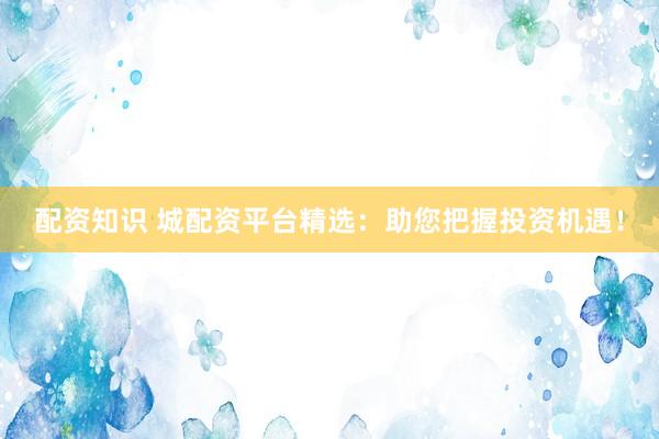 配资知识 城配资平台精选：助您把握投资机遇！